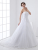 Robe mariée bustier décoré des fleurs dos nu à laçage à traîne Robe de mariée