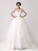 Robe mariée en tulle ivoire avec dentelle hors de l