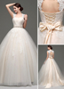 Robe mariée princesse tulle champagne longueur plancher
