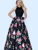 Robe maxi à fleurs Robe dos nu sans manches