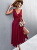 Robe Maxi Col V Sans Manches Polyester Robe Longue