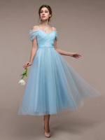 Robe Mi-longue À Lacets Manches Courtes