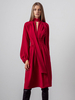 Robe Mi-longue Femme en Mousseline avec Manches Longues Amples Coupe Cintrée Unicolore