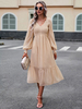 Robe Midi Col En V Manches Longues Fleuries Robes D
