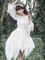 Robe Mignonne Lolita JSK Jupes Pull Lolita Blanc Écru