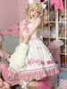 Robe Mignonne Lolita OP Polyester Sans Manches Arcs Volants Robe Une Pièce Blanche Lolita Chat