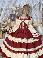 Robe Mignonne Lolita Polyester Manches Courtes Robe Lolita