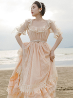 Robe Mignonne Lolita Robe À Manches Courtes En Polyester