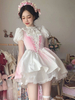 Robe Mignonne Lolita Robe À Volants En Polyester À Manches Courtes