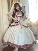 Robe Mignonne Lolita Robe de Mariée JSK Blanche Rouge