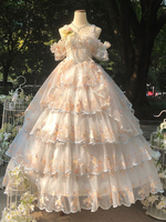 Robe Mignonne Lolita Robe De Mariée Sans Manches En Polyester