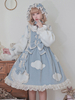 Robe Mignonne Lolita Robe En Velours Volant À Manches Longues