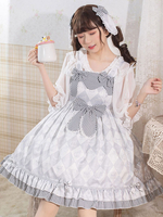 Robe Mignonne Lolita Robe Lolita Sans Manches En Polyester