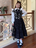 Robe Mignonne Lolita Robe Sans Manches En Polyester À Volants Lolita Noire Vintage