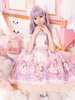 Robe Mignonne Lolita Sans Manches Imprimé Floral Jupe Pull Rose Lolita