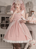 Robe Mignonne Lolita Volants Arcs en Dentelle Sans Manches Jupe Pull