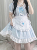 Robe Mignonne Maid Lolita Robe à manches courtes en polyester