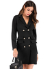 Robe moulante à manches longues pour femmes Robe blazer à col rabattu formant la mini-robe