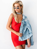 Robe moulante sans manches sexy à col en U sans manches