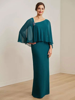 Robe mère col carré manches 3/4 sirène fendue devant robes dinvité pour mariage personnalisation gratuite