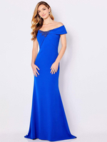 Robe mère de la sirène épaules dénudées sans manches avec traîne robes dinvitées de mariage