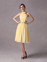 Robe mère de mariée princesse champagne en chiffon et satin
