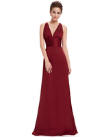 Robe mère de mariés A-ligne en chiffon col V plissé Avec traîne
