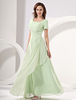 Robe mère de mariés col carré avec paillette longueur plancher Robes pour les invités de mariage