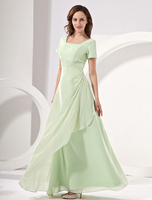 Robe mère de mariés col carré avec paillette longueur plancher Robes pour les invités de mariage