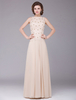 Robe mère de mariés en chiffon champagne plissé Robes pour les invités de mariage