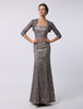 Robe mère de mariés sirène dentelle gris bustier Milanoo