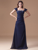 robe énigmatique de soirée bleu marine foncée boule en chiffon hors de l