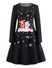 Robe noire à manches longues et manches longues