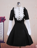 Robe noire classique Lolita; une pièce; manches longues Déguisements Halloween