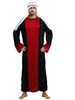 Robe Noire Costume Arabe Masculin Avec Bandeau Asiatique Déguisements Halloween