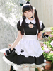 Robe noire Lolita OP volants nœuds robes Lolita une pièce