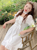 Robe OP Sweet Lolita de grande taille Robe à manches courtes en polyester Robe blanche Lolita une pièce