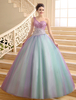 Robe pailletée en organza avec perles à une épaule Milanoo