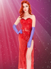 Robe Qui a encadré Roger Rabbit Jessica Rabbit Costume Robe Sexy Cosplay Halloween