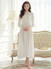 Robe rétro Country Vintage Costume Jane Austen orgueil et préjugés blanc Halloween