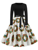 Robe rétro des années 1950 bijou cou manches longues femme modèle de balançoire