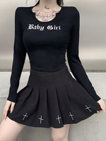 Robe rétro en coton à manches longues pour femmes