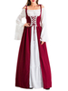 Robe Rétro Médiévale Robe Renaissance À Lacets Costume Vintage Déguisements Halloween
