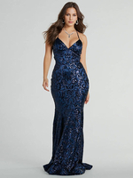 Robe sirène à paillettes décolleté en V profond bretelles spaghetti lacets soirée formelle longueur au sol robe longue pour femmes 2025