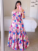 Robe smockée à fleurs épaules dénudées robes dété décontractées à plusieurs niveaux
