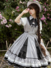Robe Style Marin Lolita Op Robe Grise À Volants Lolita Une Pièce