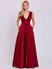 Robe sublimé de bal A-ligne en dentelle col V longueur plancher