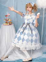 Robe Sweet Lolita Alice Robe à manches courtes en polyester