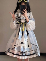 Robe Sweet Lolita en polyester sans manches pull doux robe Lolita de conte de fées