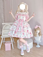 Robe Sweet Lolita en polyester sans manches robe Sweet Jumper Lolita
